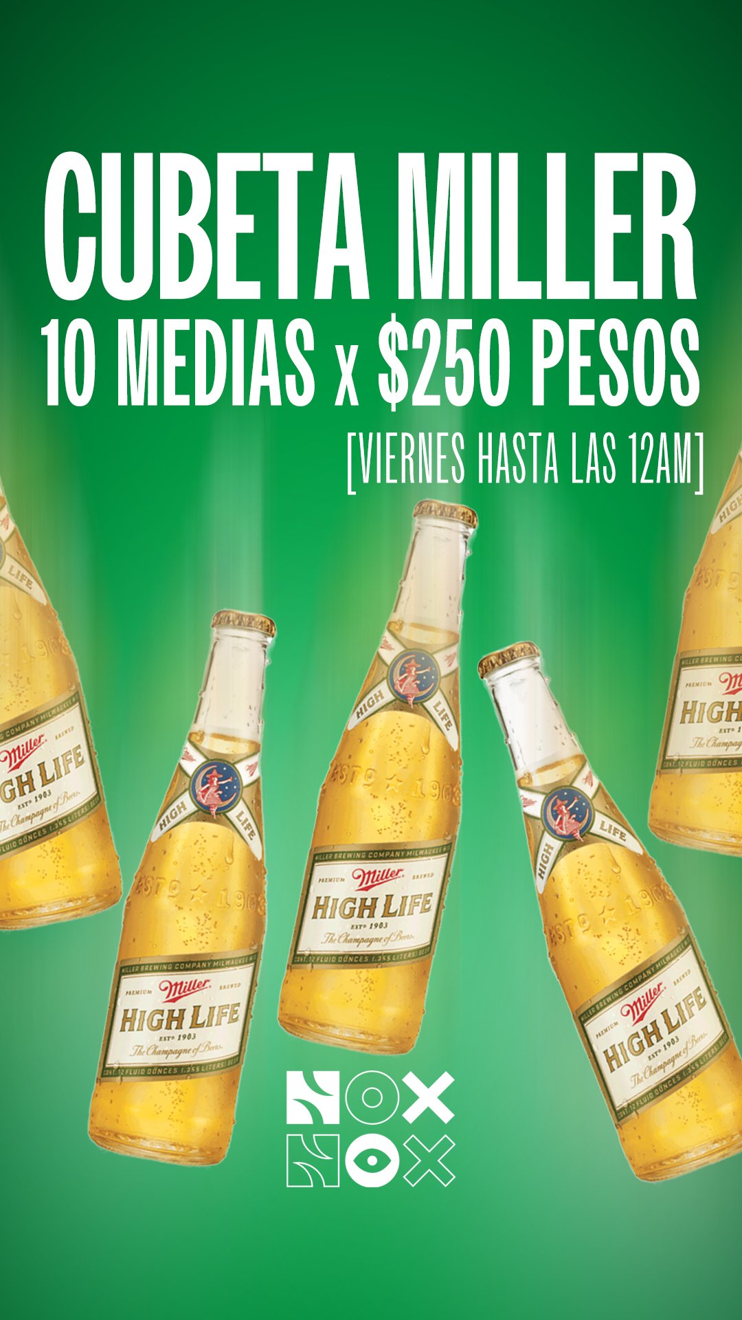 CERVEZA MILLER: 10 x $250