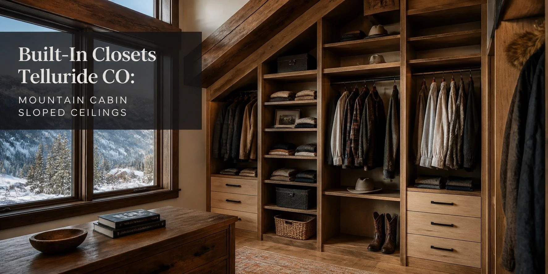 Built-In Closets Telluride CO: Mountain Cabin Sloped Ceilings
