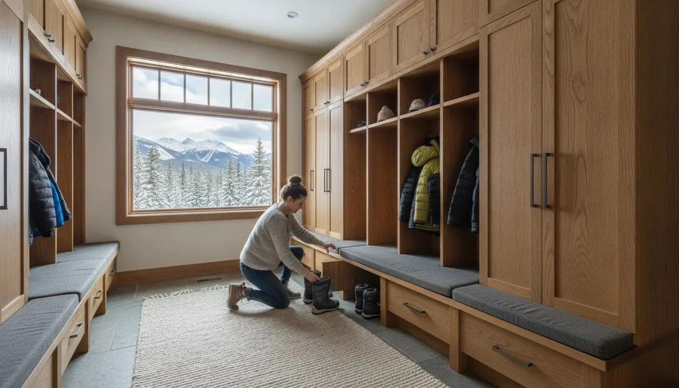 Entryway Cabinet Storage for Mountain Homes