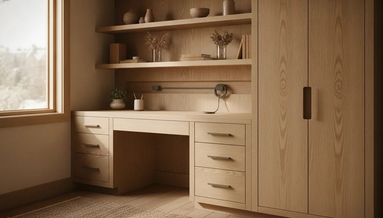 Desk With Storage Ideas for Mountain Home Offices