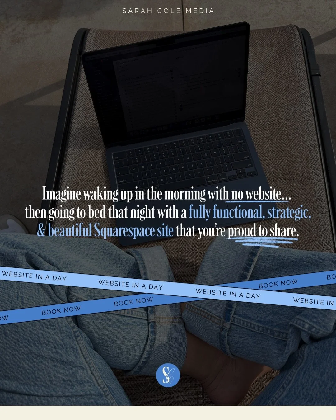 That&rsquo;s where Website in a Day comes in. 🩵

Imagine waking up in the morning with no website&hellip; then going to bed that night with a fully functional, strategic, and beautiful Squarespace site that you&rsquo;re proud to share. 👩🏼&zwj;💻

