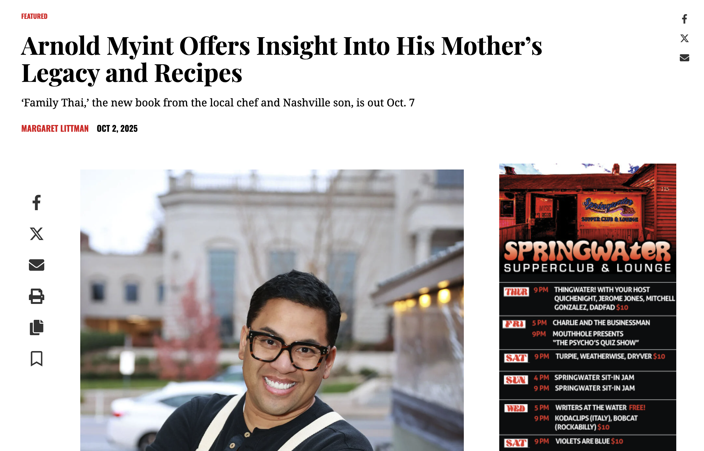 Arnold Myint Offers Insight Into His Mother’s Legacy and Recipes