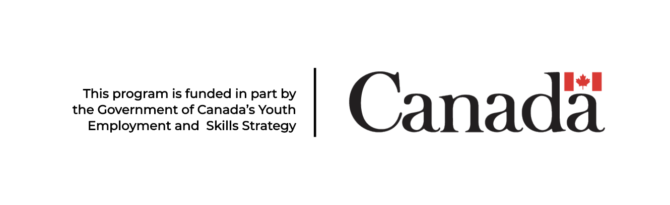 Canada government logo and text indicating funding by the Canadian government for youth employment and skills strategy.