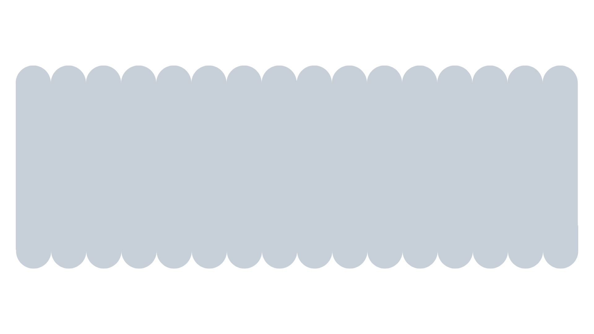 Light blue gray rectangle with scalloped edges