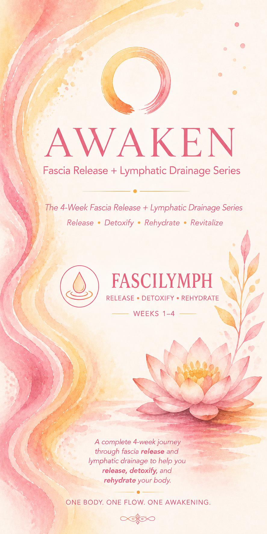 AWAKEN - Fascilymph FALL Series -  STARTING September 8th - 4 Week Class Pass