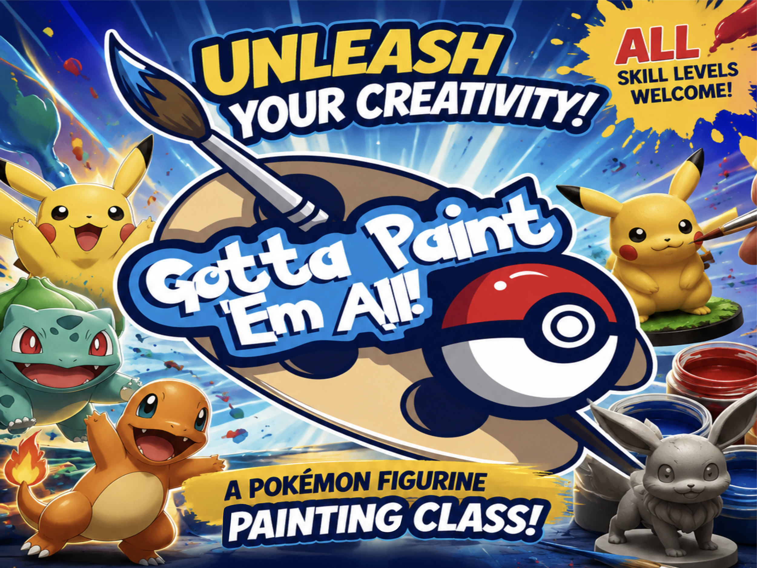 GOTTA PAINT ‘EM ALL - POKEMON FIGURE PAINTING 8 WEEK PACKAGE