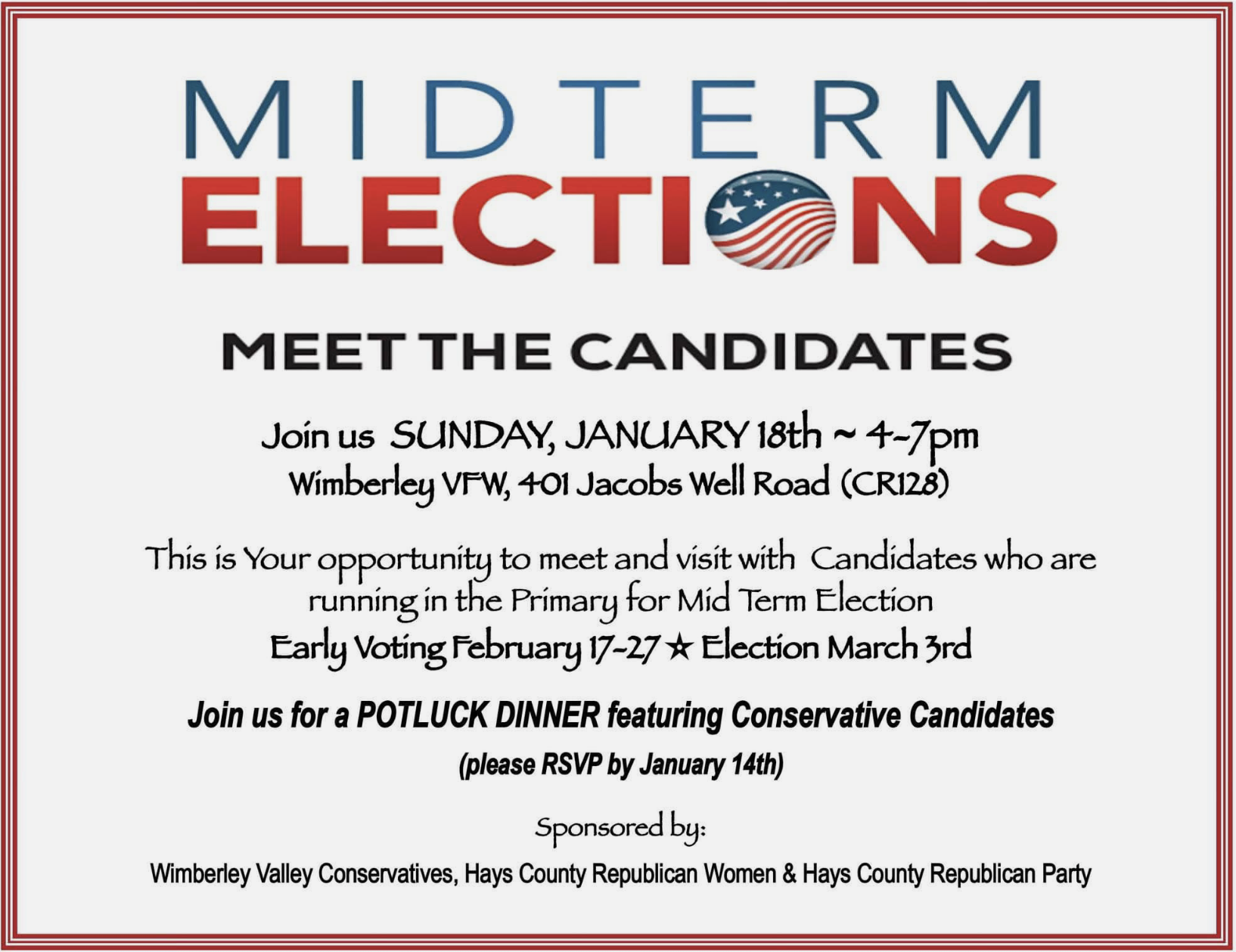 Wimberley Valley Conservatives "Meet the Candidates"