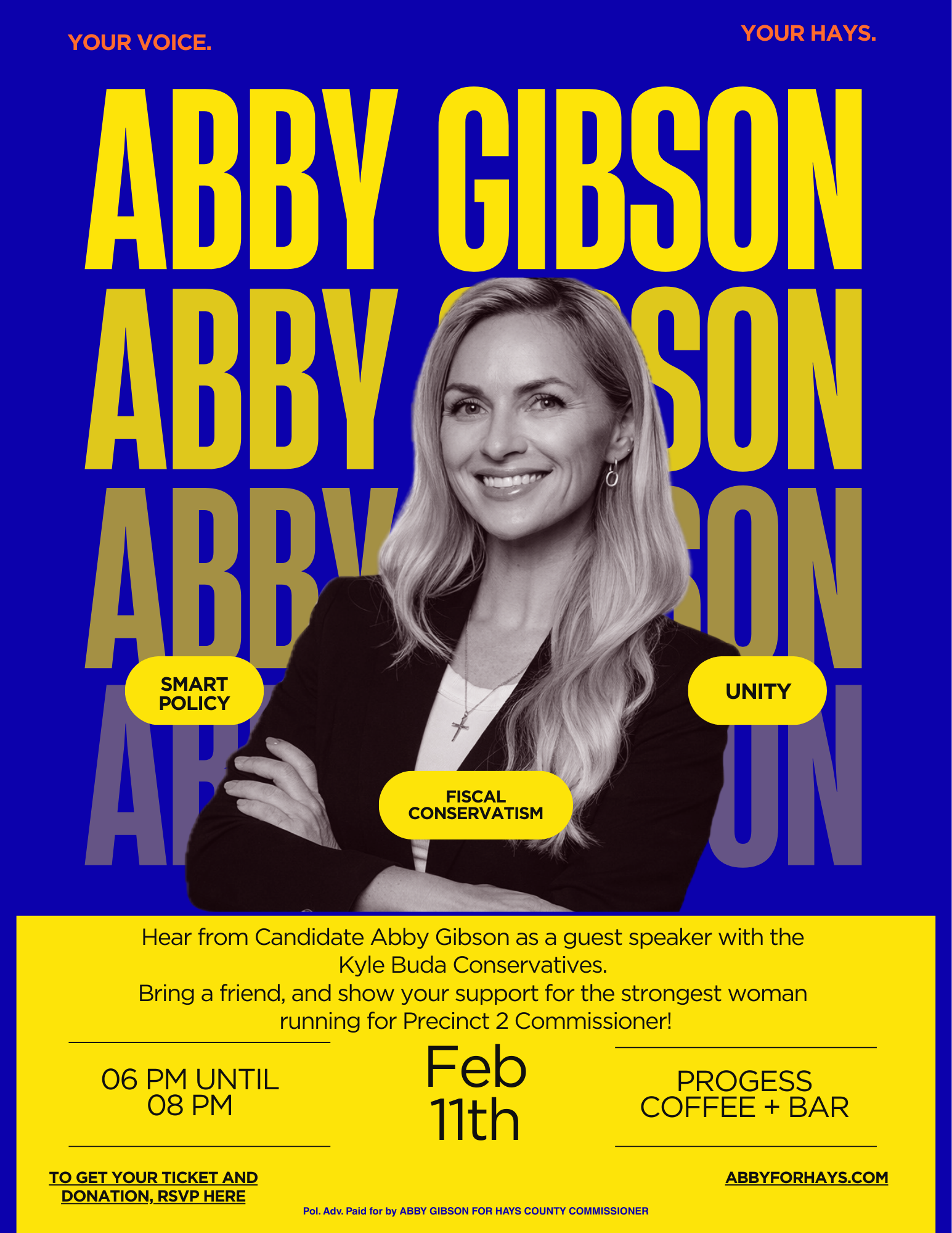 Kyle Buda Conservative featuring speaker Abby Gibson--Precinct 2 Commissioner Candidate