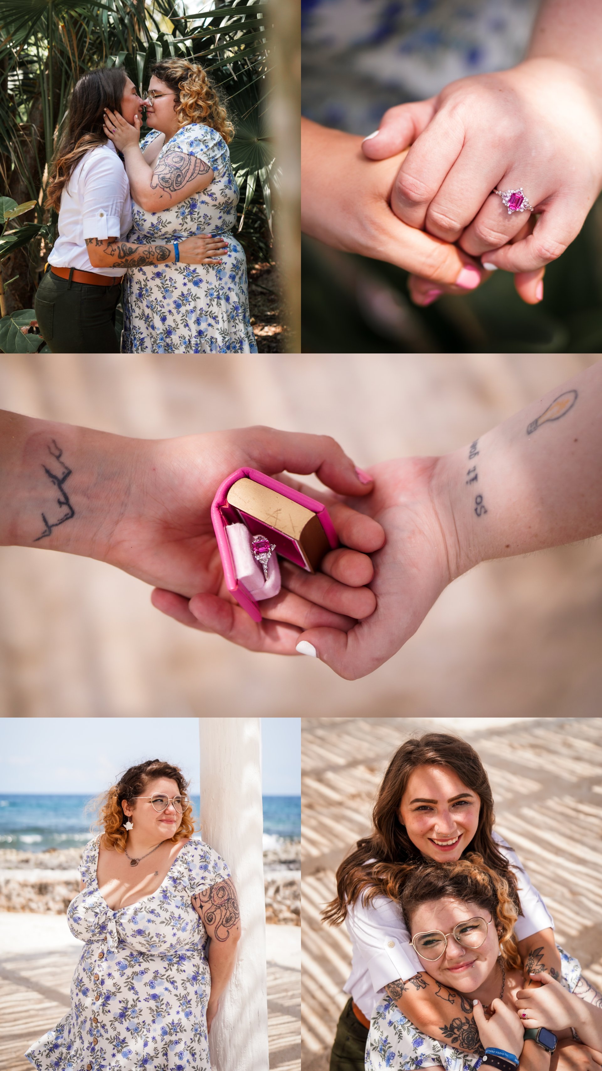 Surprise Proposal Engagement Photography Cancun Tulum Playa del Carmen Riviera Maya