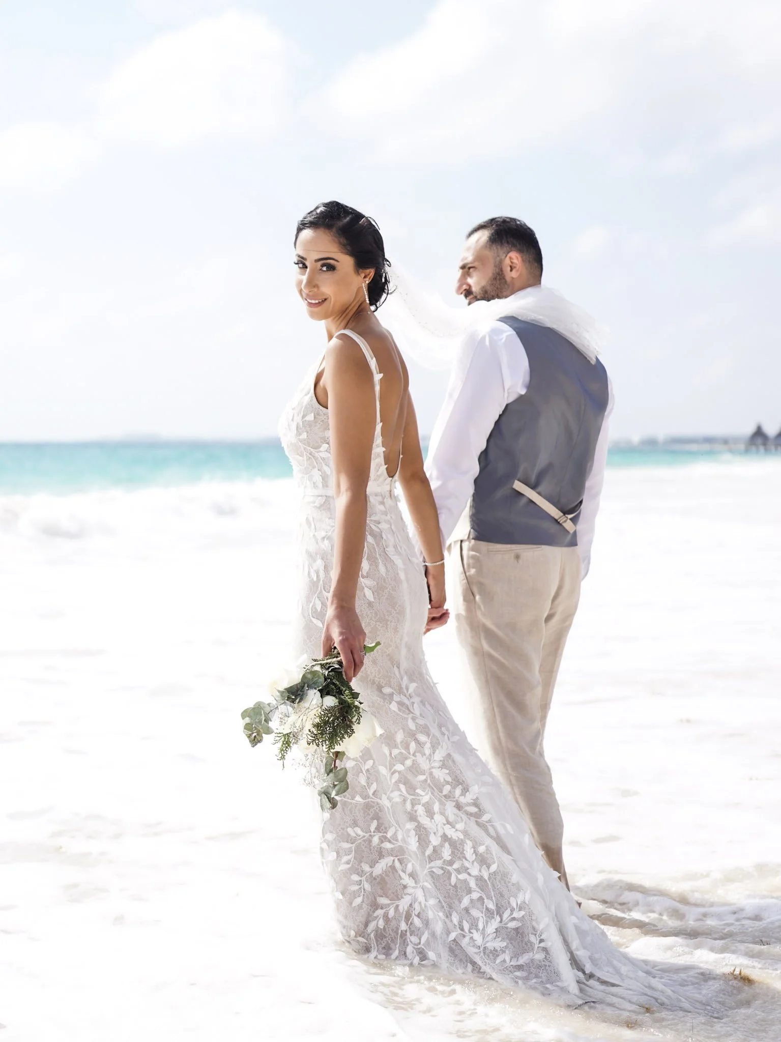 Beach Elopement in Cancun, Mexico