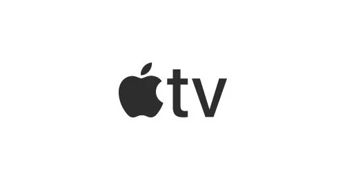 Apple TV logo with the apple symbol and the words 'tv' beside it.