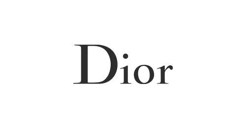 Dior logo in black text on a white background.