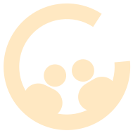 Stylized letter 'C' with two figures resembling people.