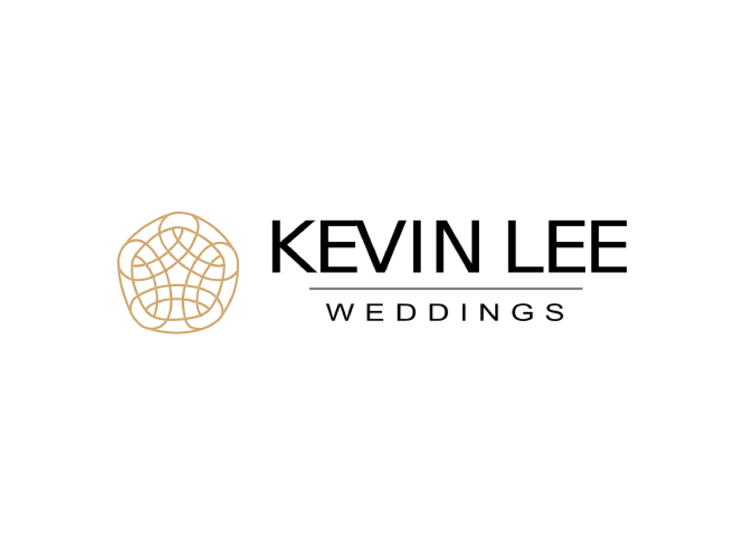 Logo for Kevin Lee Weddings featuring a stylized map of a city with a beige circle and black text reading 'Kevin Lee Weddings'.