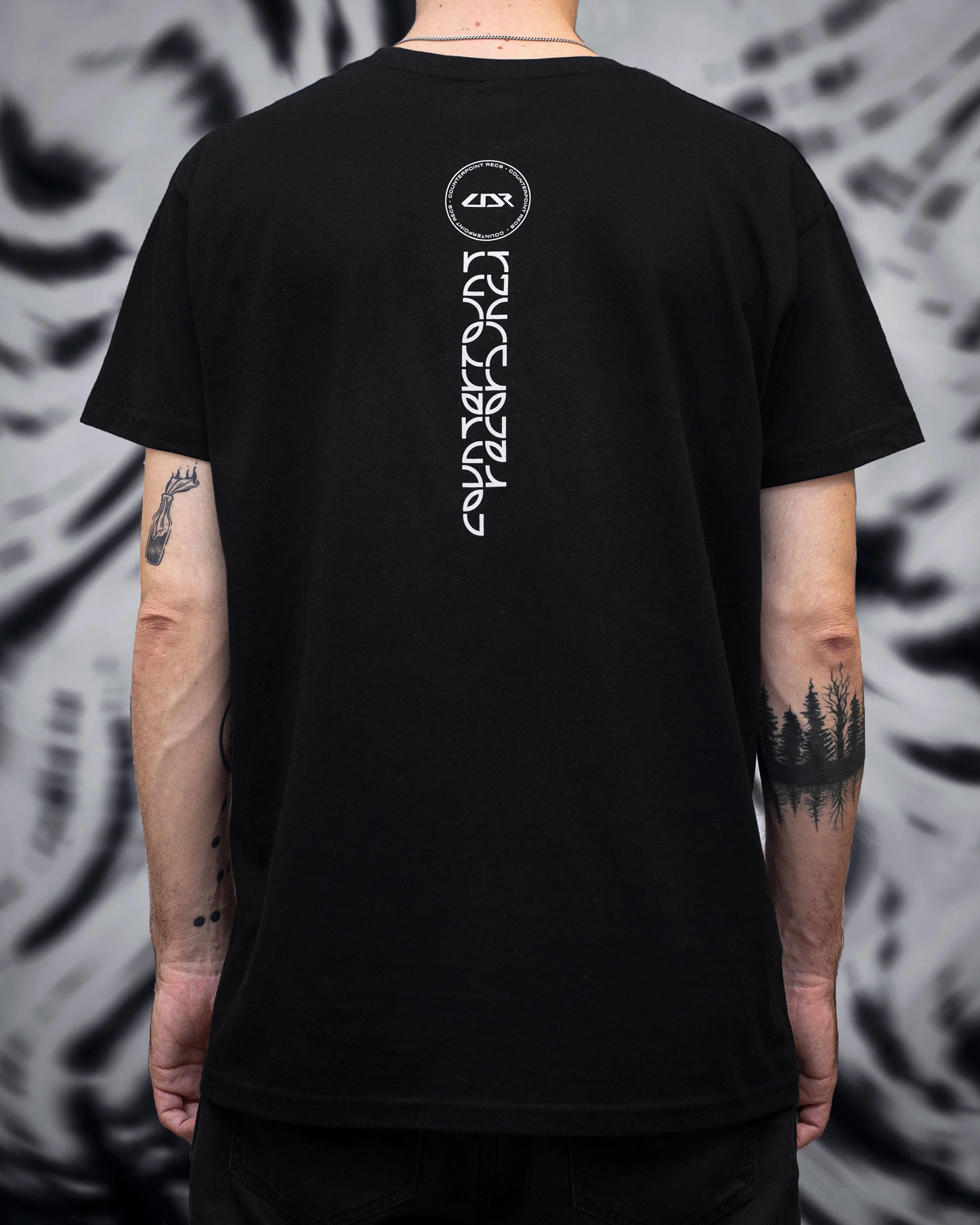 Product photography for the new merch of Counterpoint , a portuguese drum'n'bass label