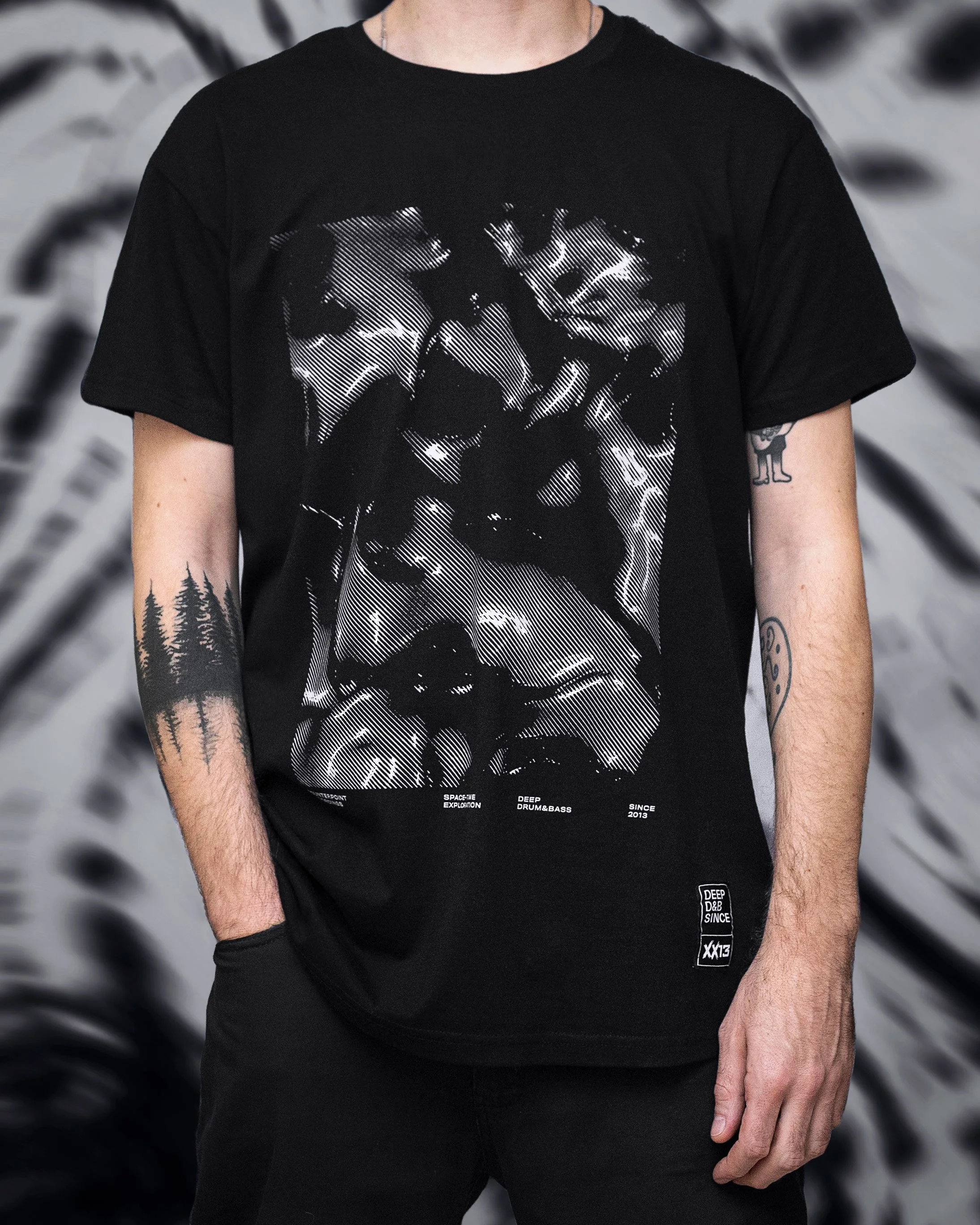 Product photography for the new merch of Counterpoint , a portuguese drum'n'bass label