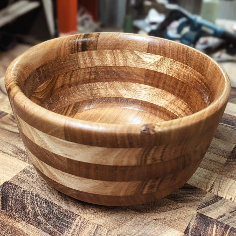 tasmanian oak salad bowl large australian timber