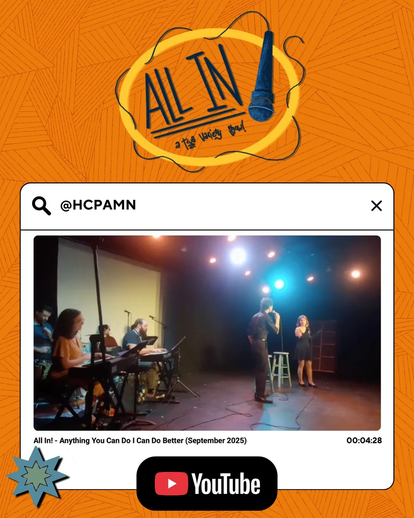 Zac and Madison, your duet is uploaded to YouTube! Go over and check it out!

#hcpa #varietyshow #video #act #show #duet #singing #muicaltheater