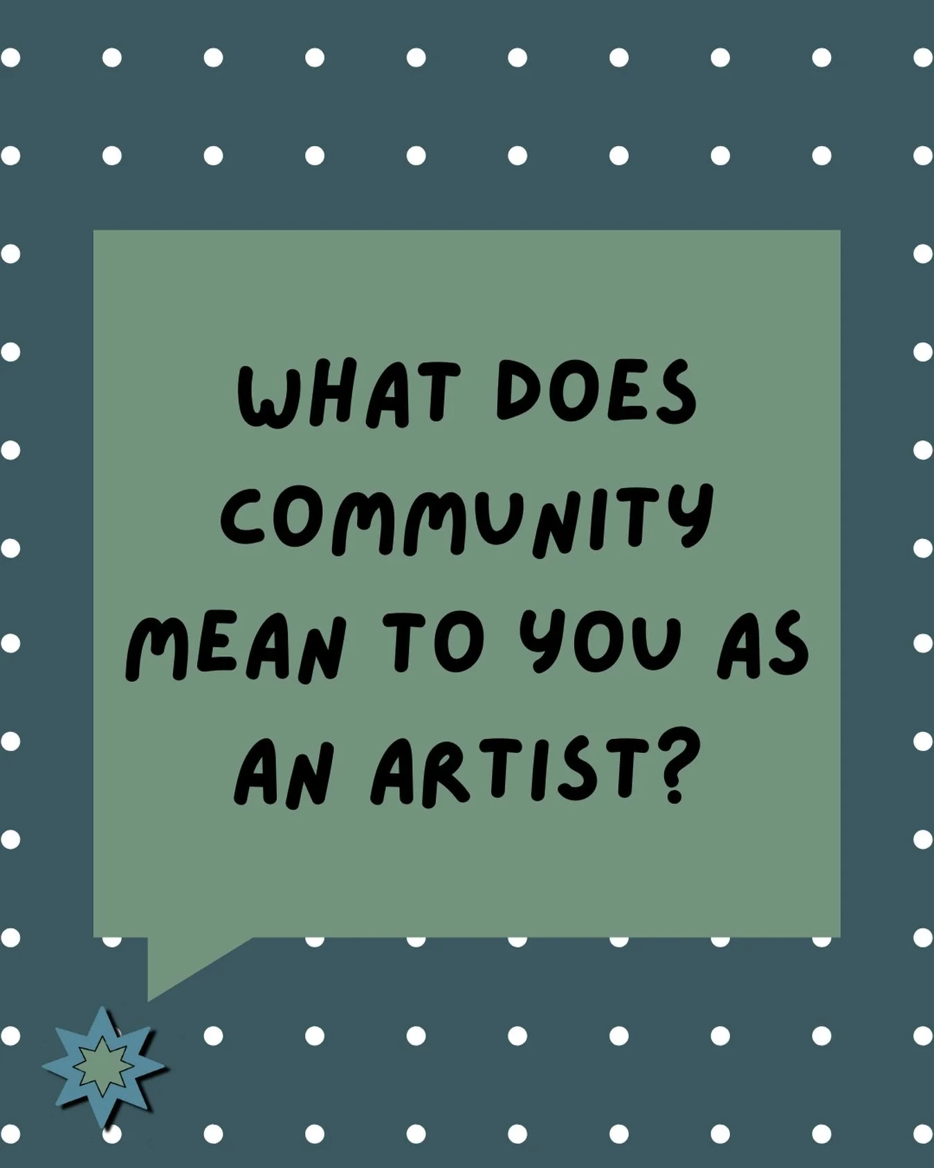Question for you all&hellip; what does community mean to you as an artist? Comment below and tag another creative!