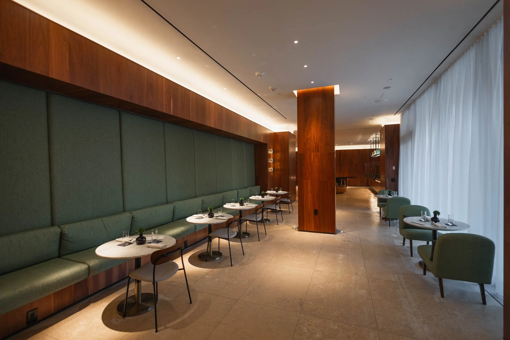 The restaurant and bar at the Ocean Club.