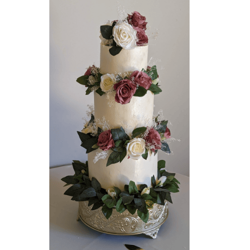 Elegant handcrafted custom wedding and birthday cake from Fort Washington bakery A Matter of Cake