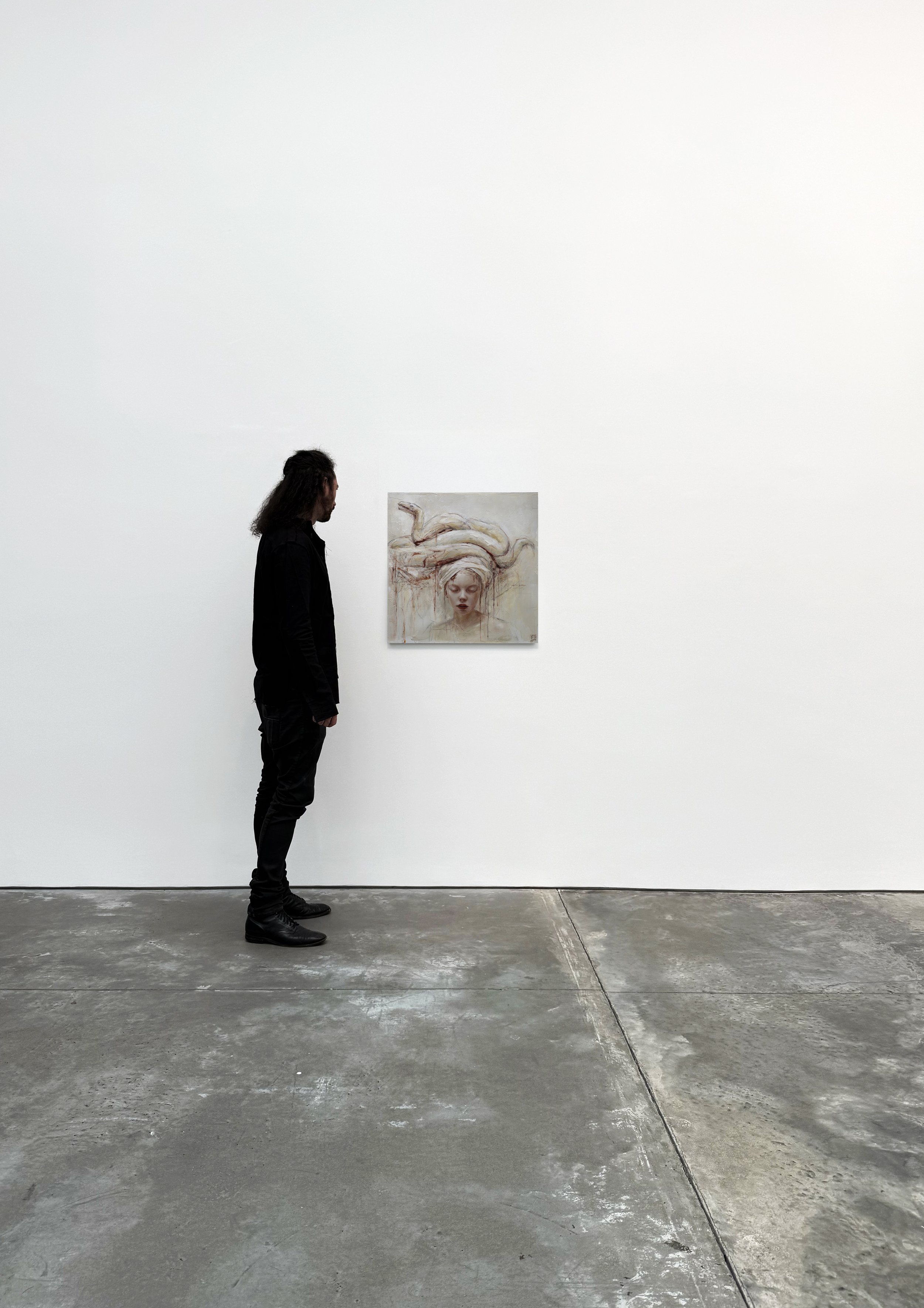 Carry You, oil and cante on panel, 20x20''