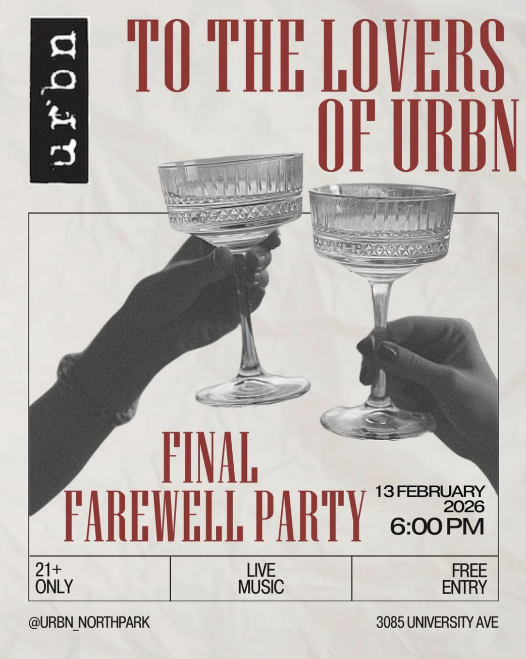 - The Lovers of URBN Farewell Party