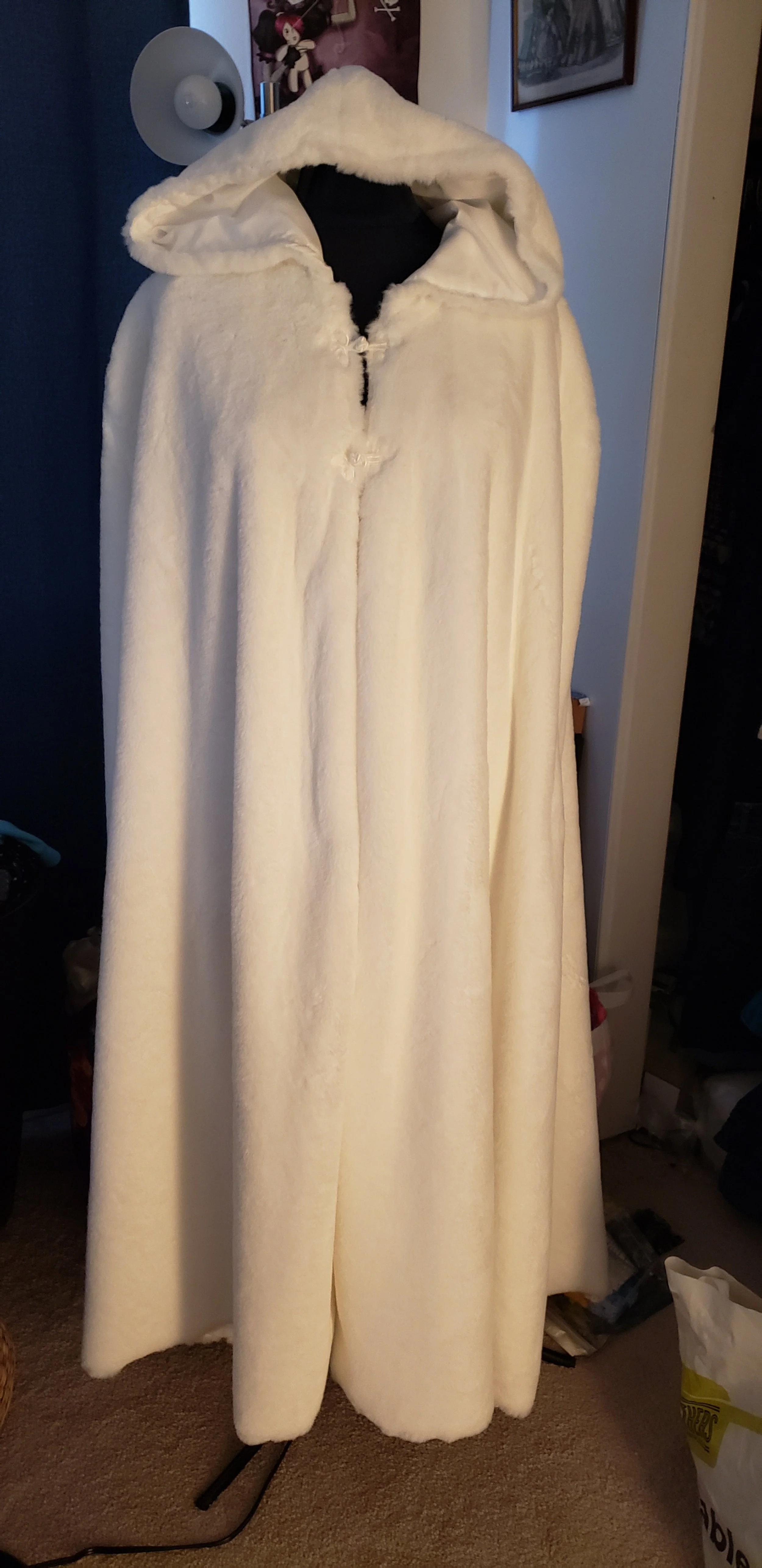 The White Faux Fur Cloak
