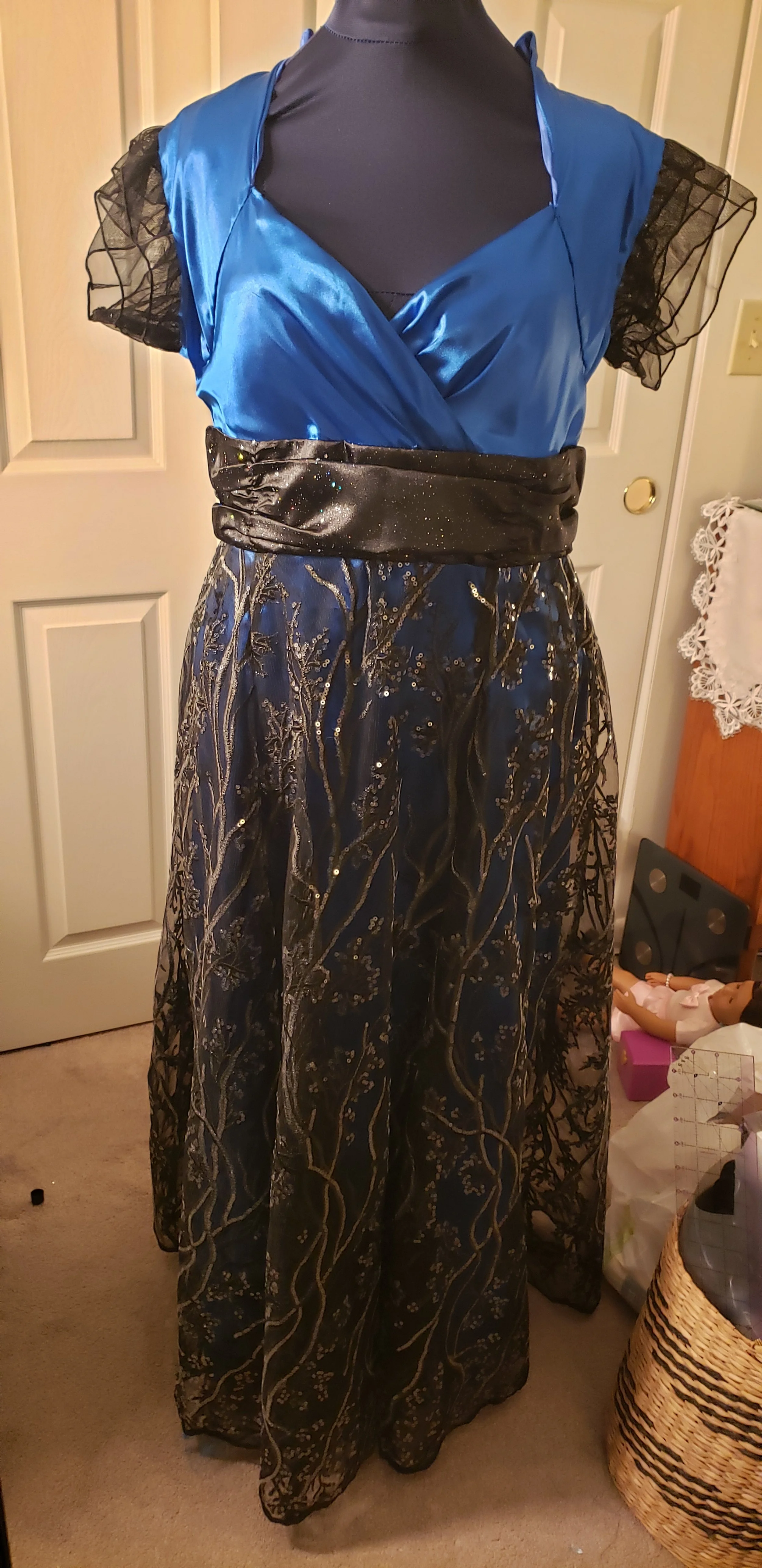 Beautiful Blue and Black Dress for a friend