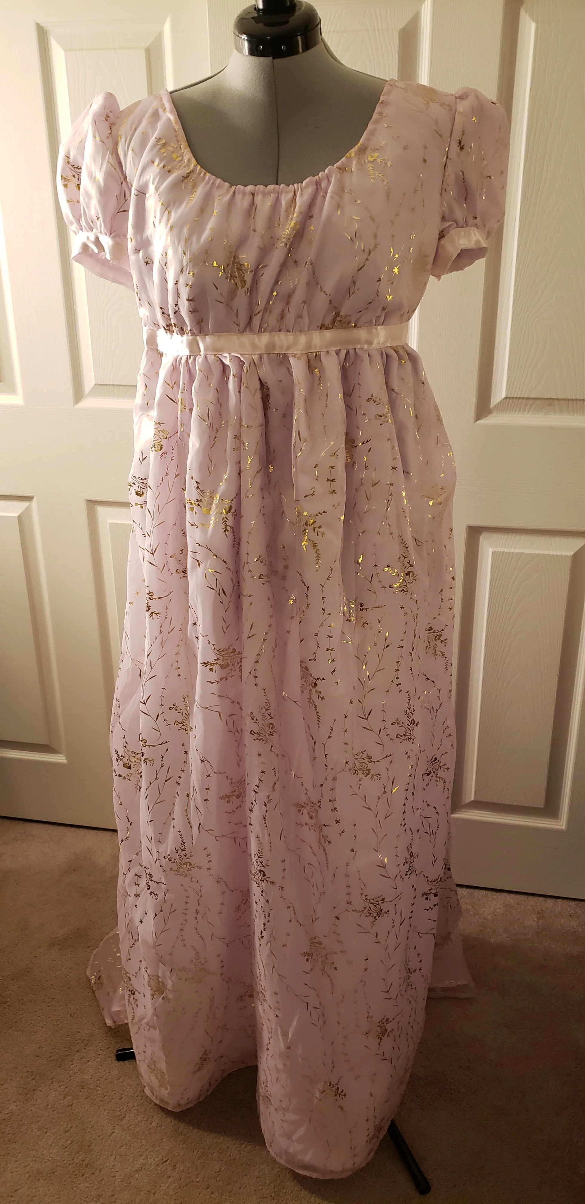 Regency/Bridgerton Dress Pink and Gold