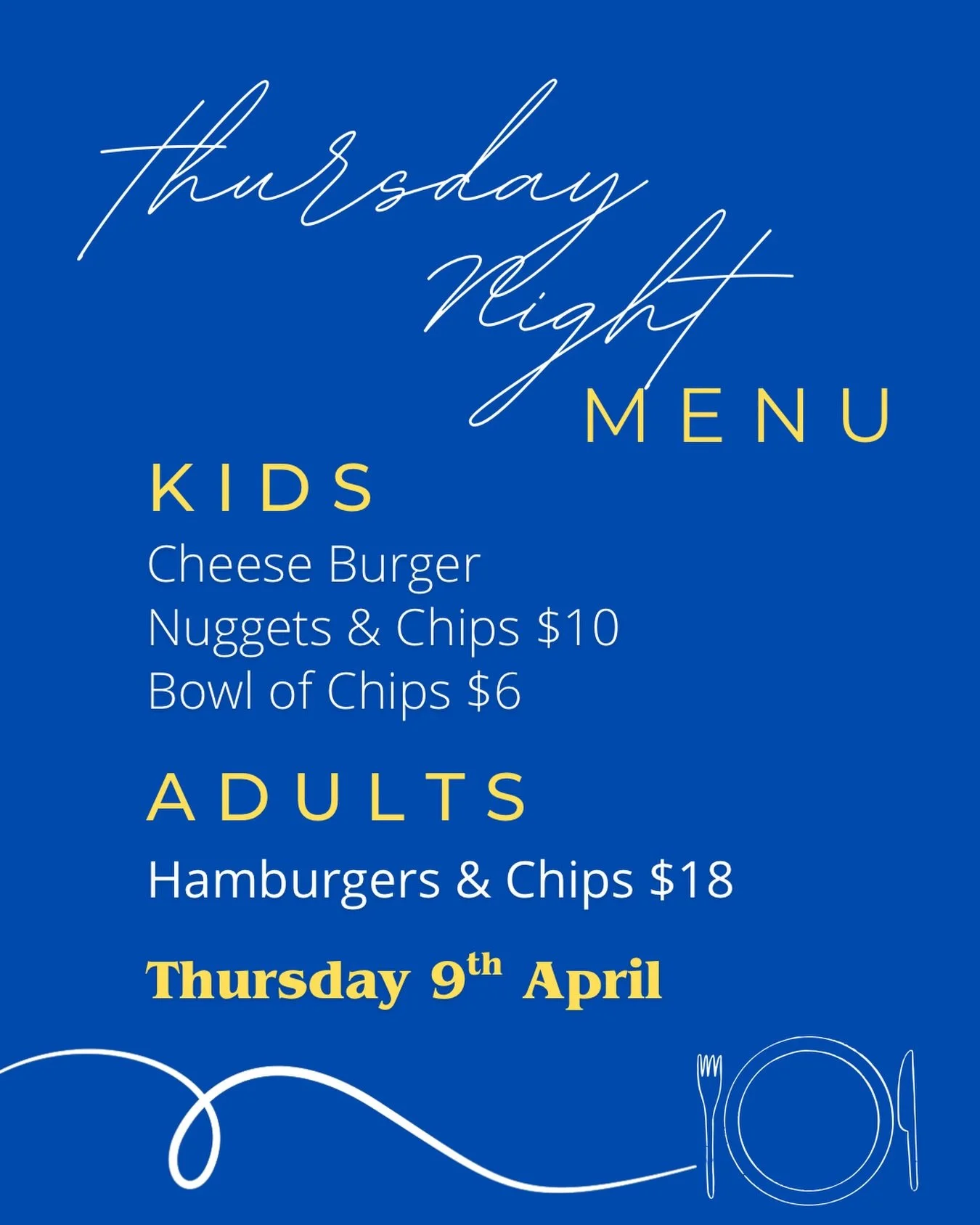 Thursday night dinners are back&hellip;&hellip; 💙💛

We kindly ask for everyone to register on the link in our bio if you are attending! We look forward to seeing you all back for our first dinner for 2026. 🦅