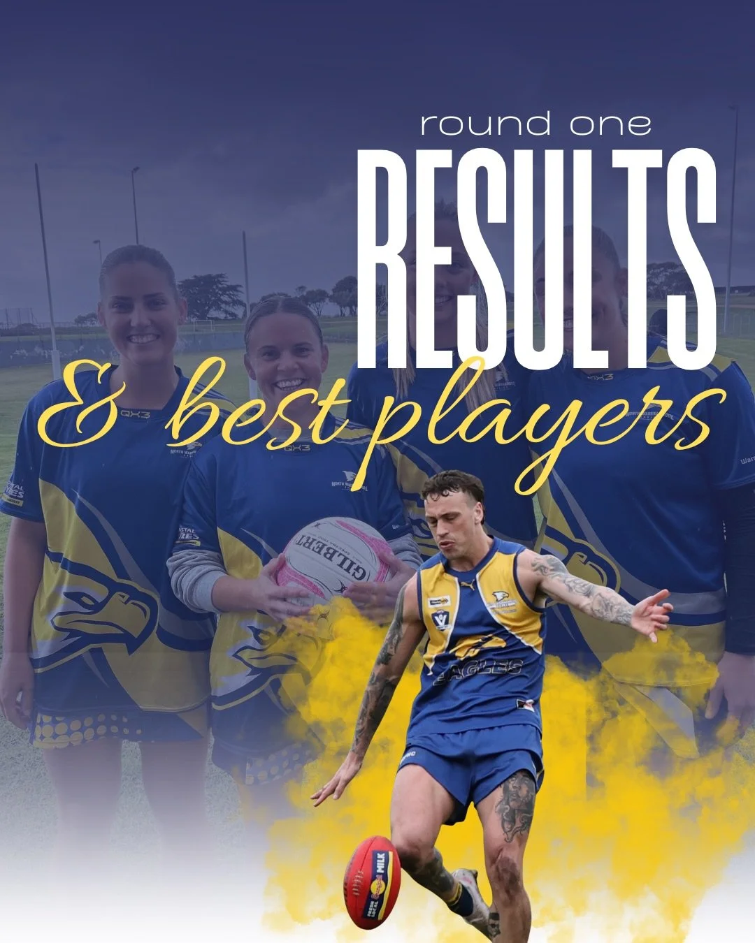 Round One Results | V Warrnambool 🦅

It&rsquo;s good to be back. 💙💛