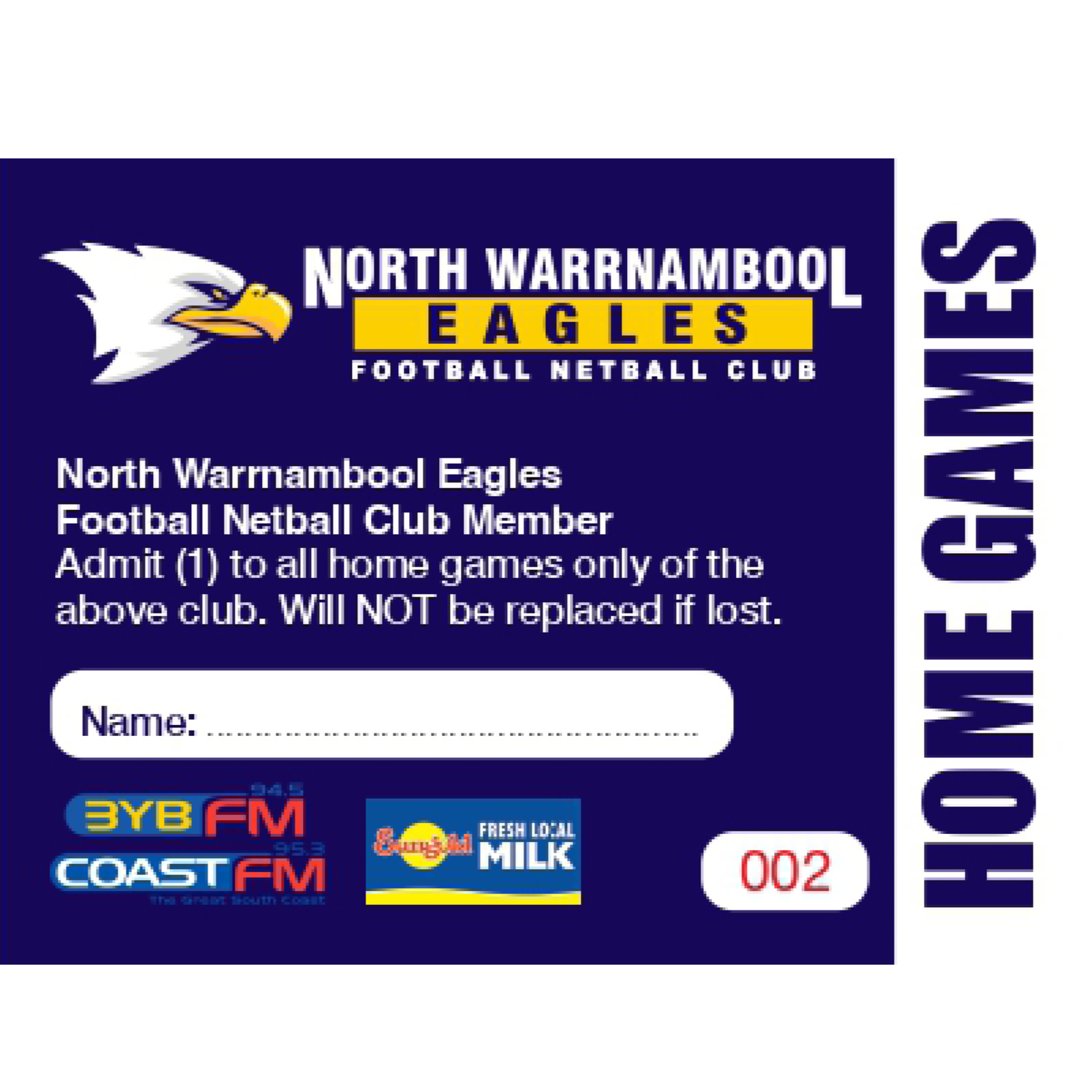 Home Game Only Supporter - Pensioner