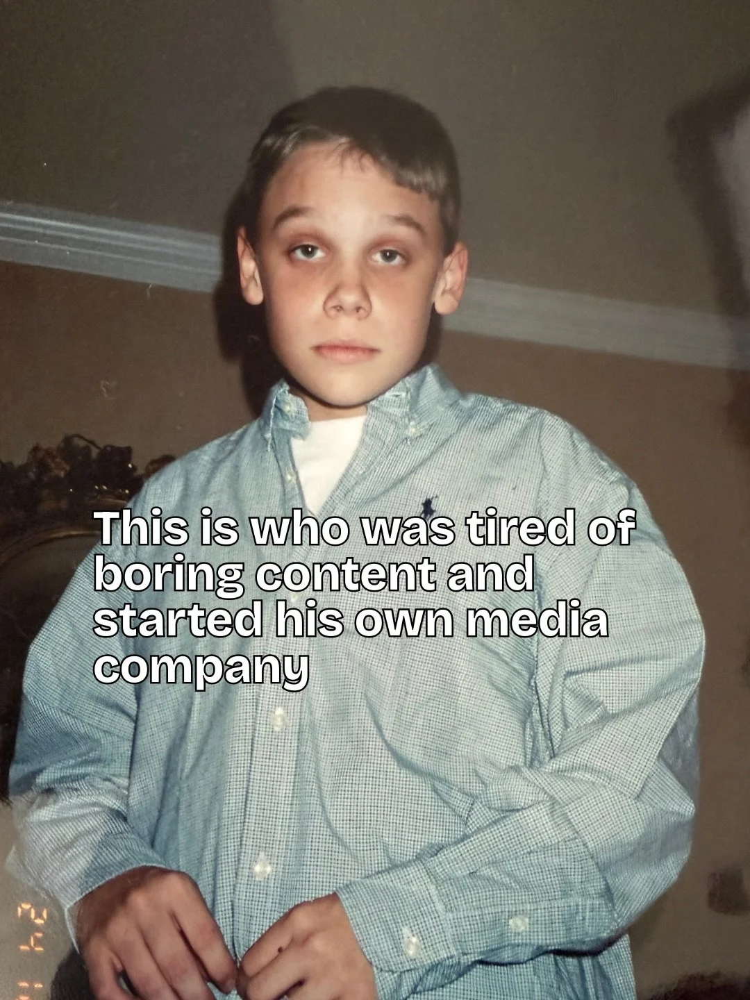 This kid got tired of watching good businesses post painfully boring content.

So he started a media company.

This kid build a business to on pulling real stories out of people who thought they were &ldquo;bad on camera,&rdquo; turning conversations