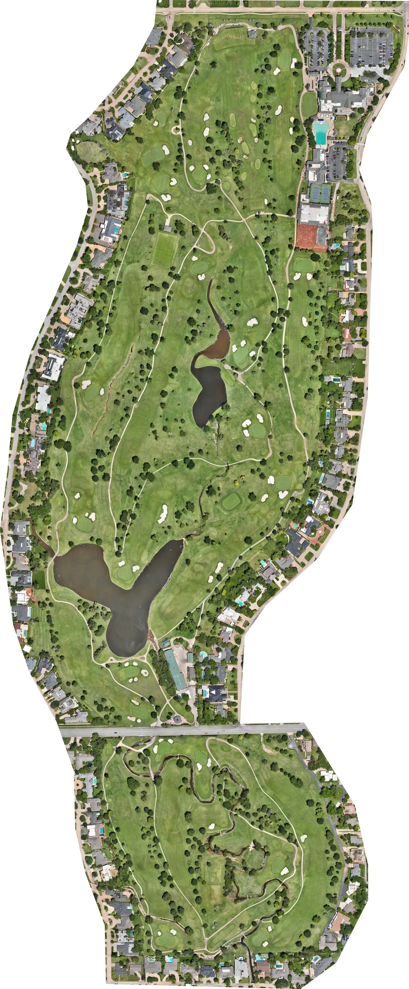 Aerial capture of Oklahoma City's Golf And Country Club