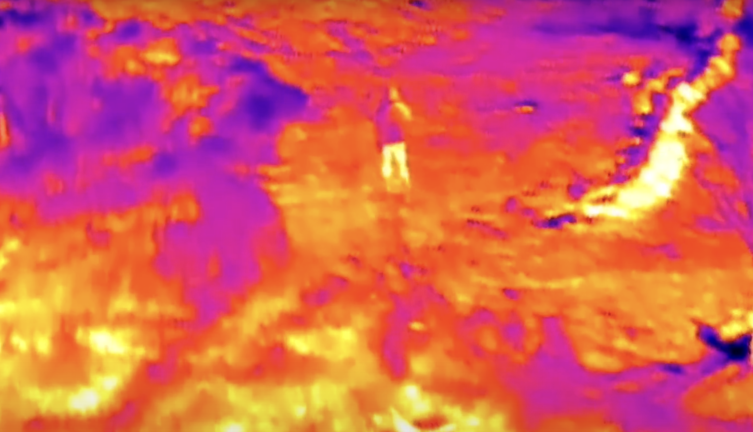 Drones using thermal imaging to locate lost person in the woods