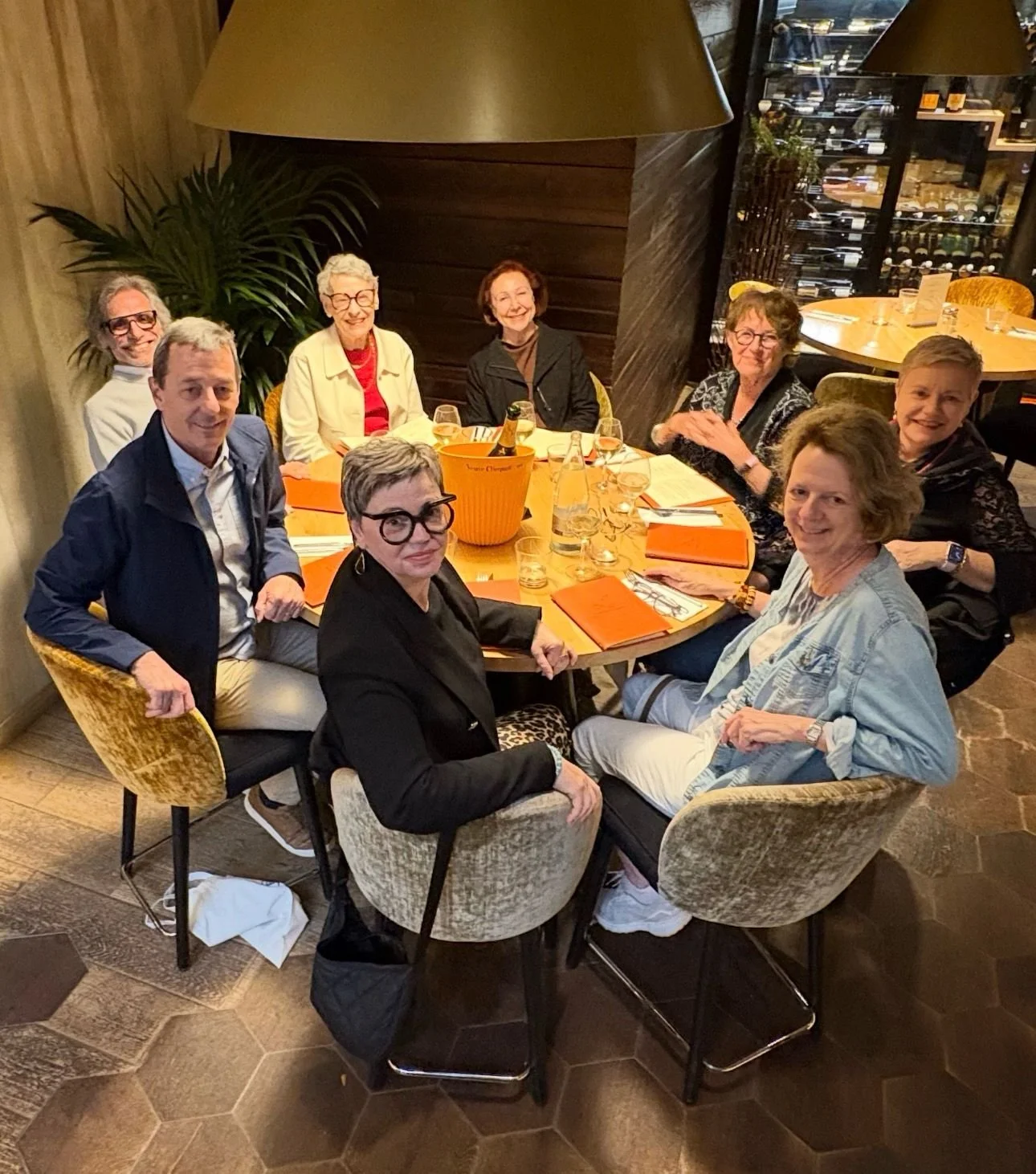Avenue French students sharing a meal during a French immersion trip in France.