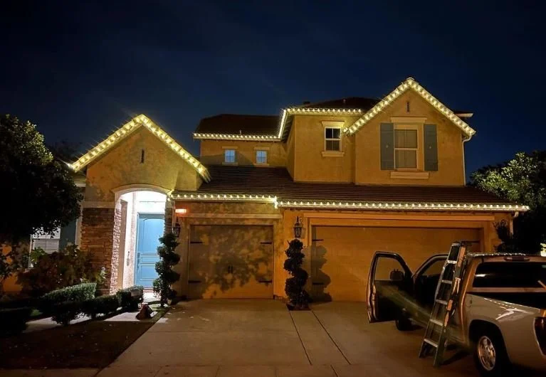 Professional Christmas Light Installation in Fresno