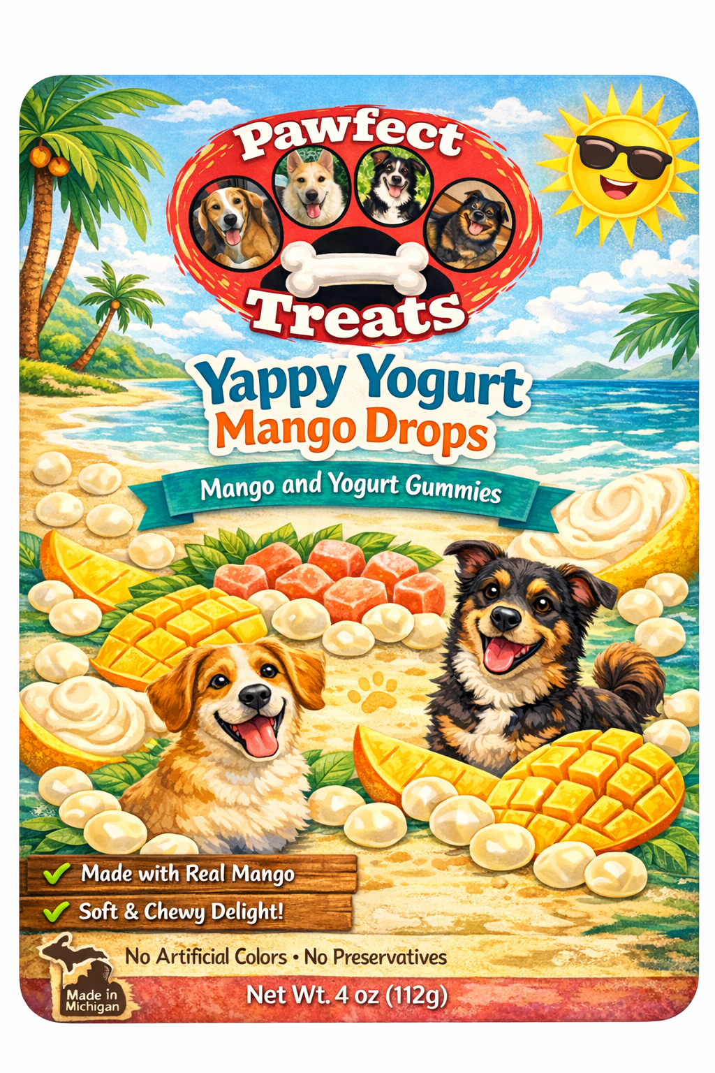 Yappy Yogurt Mango Drops 4oz container