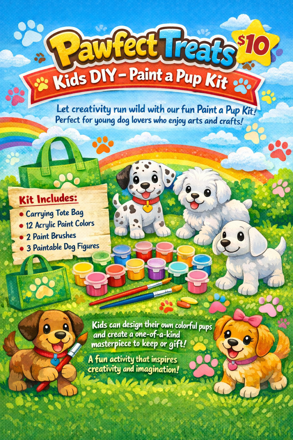 Pawfect Treats Kids DIY – Paint a Pup Kit
