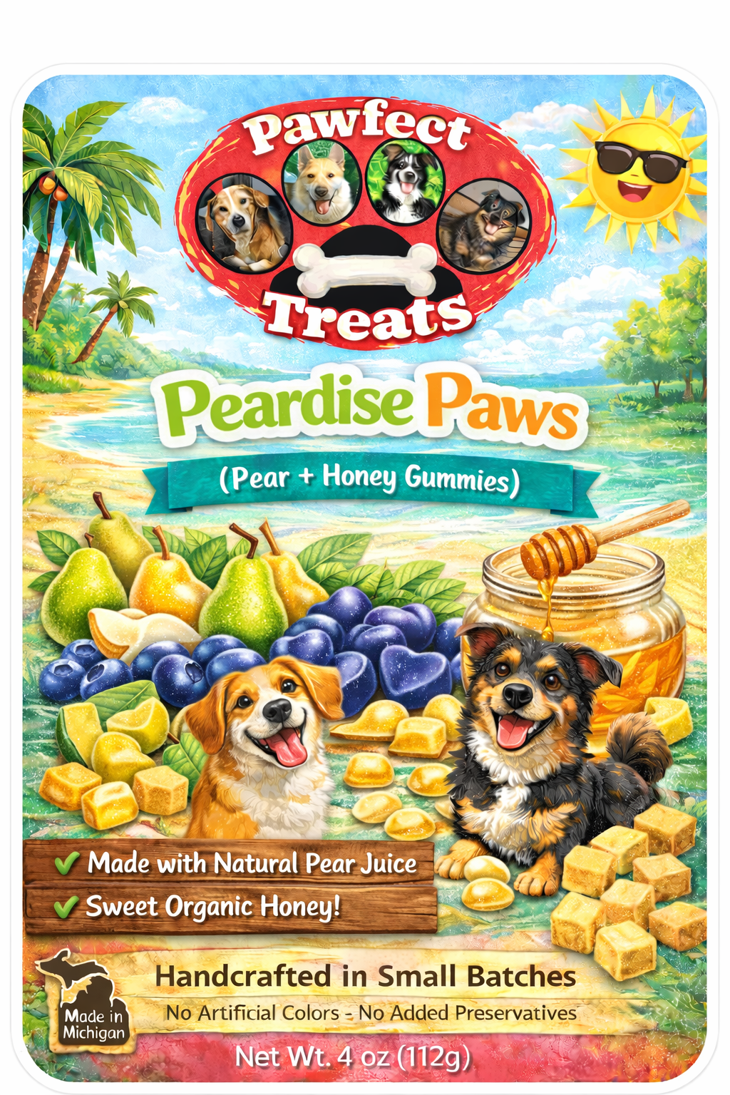 Peardise Paws 4oz container