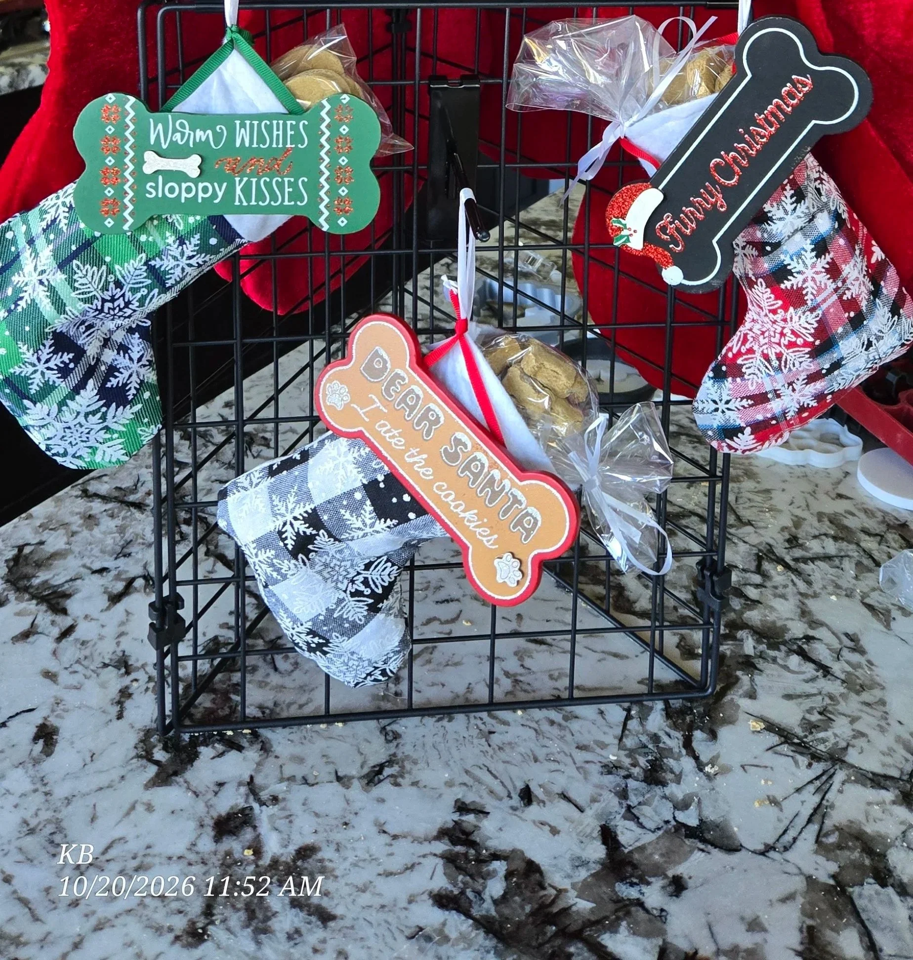 Christmas Stocking with 4oz of treats and Ornament