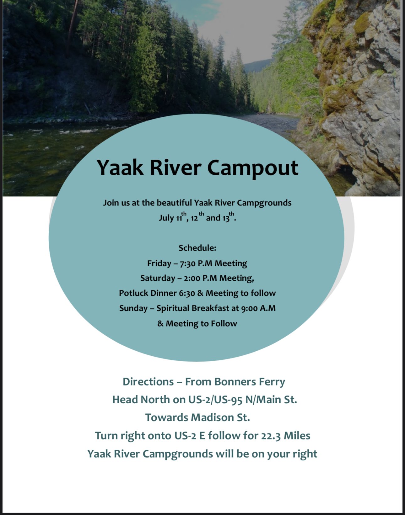 YAAK RIVER CAMPOUT