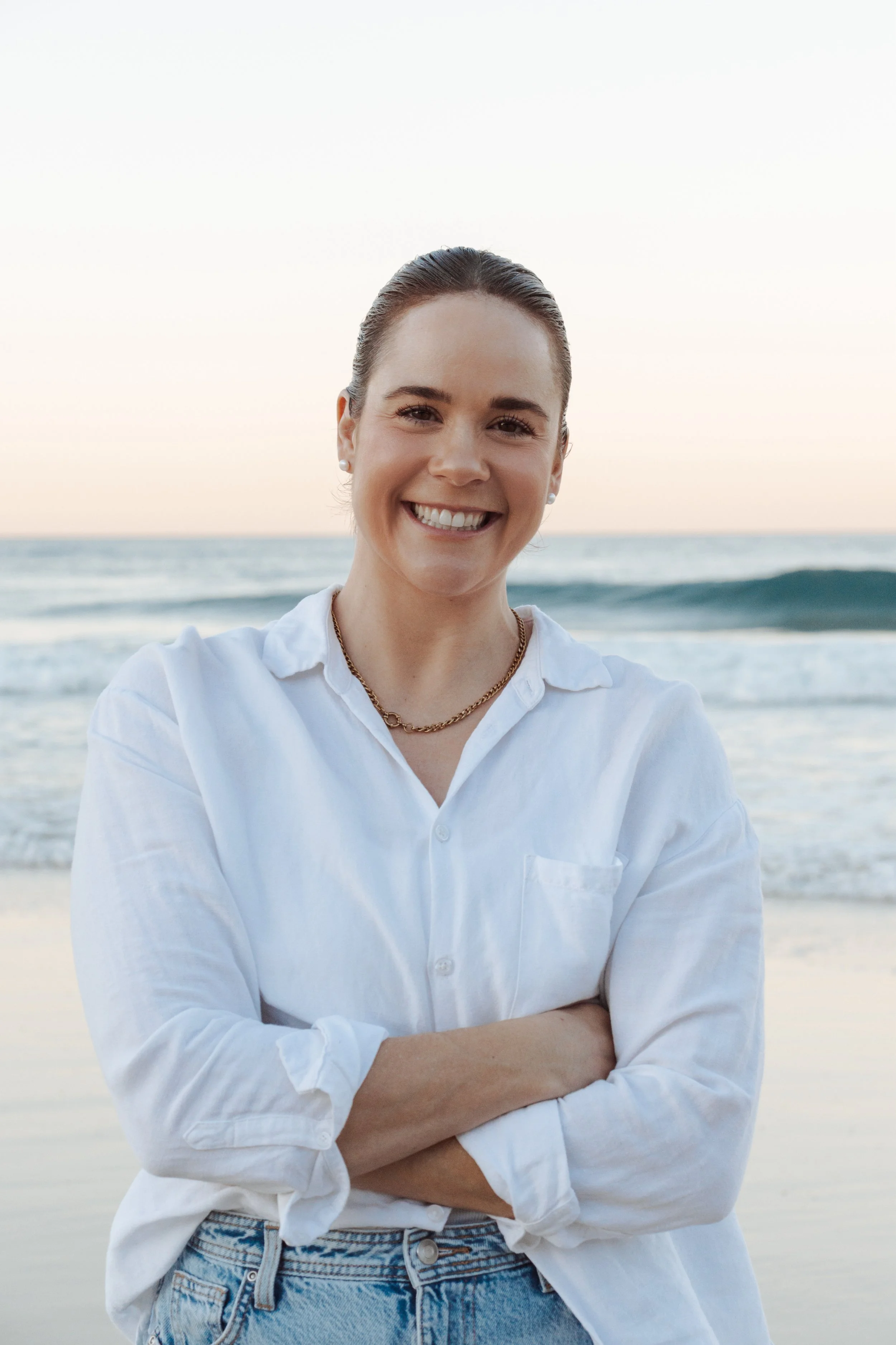Ali Day Paediatric Physio on beach, Gold Coast