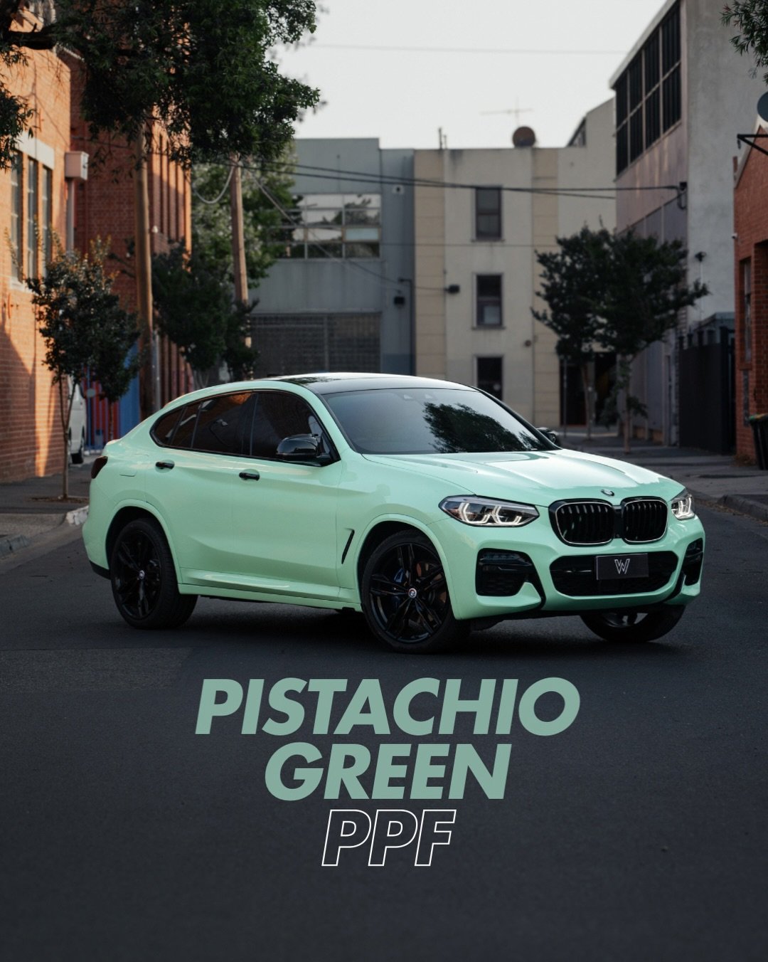 Like a refreshing scoop of pistachio gelato on a hot summer night on Lygon St 🍦
This minty pistachio green PPF transforms the BMW X4 into pure summer refreshment on wheels.

Not only does the car turn heads wherever it goes, the &lsquo;paint like&rs