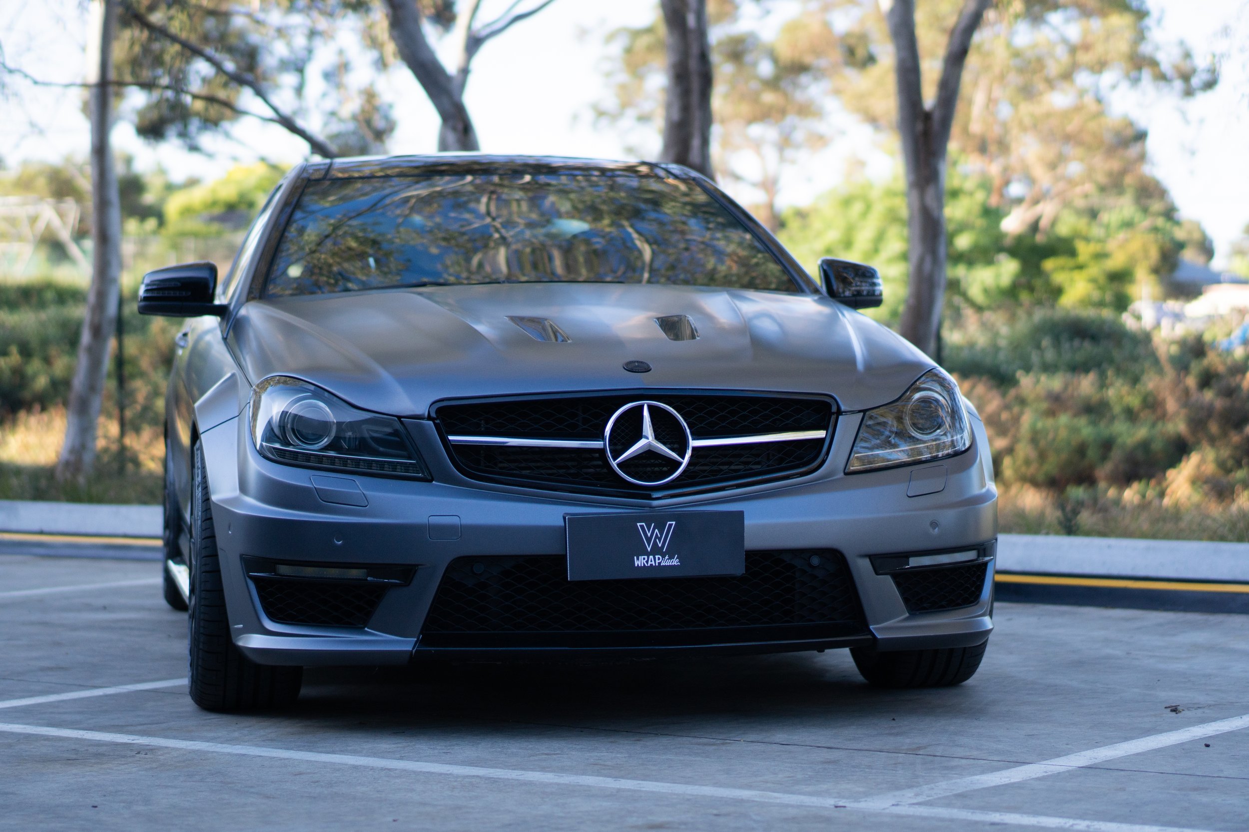 Mercedes-Benz satin metallic grey wrap