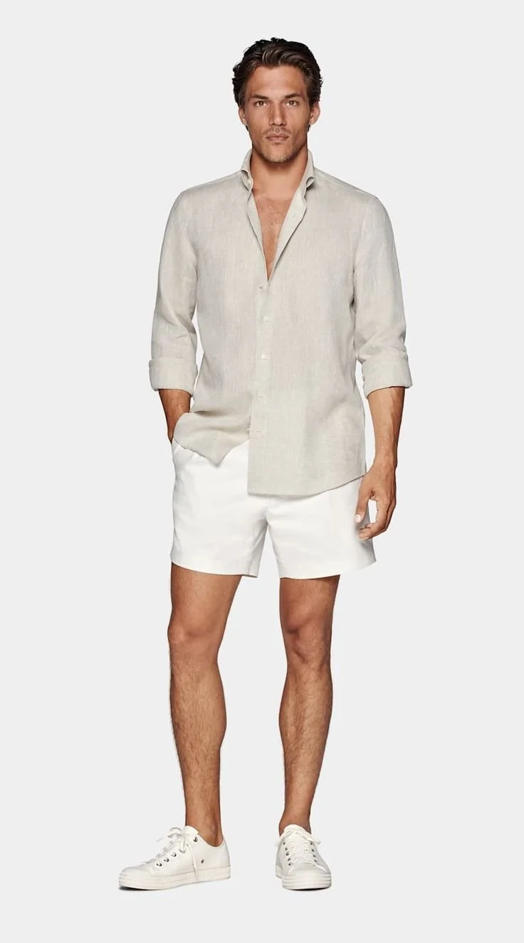Sand Tailored Fit Shirt in Pure Linen _ SUITSUPPLY.jpeg