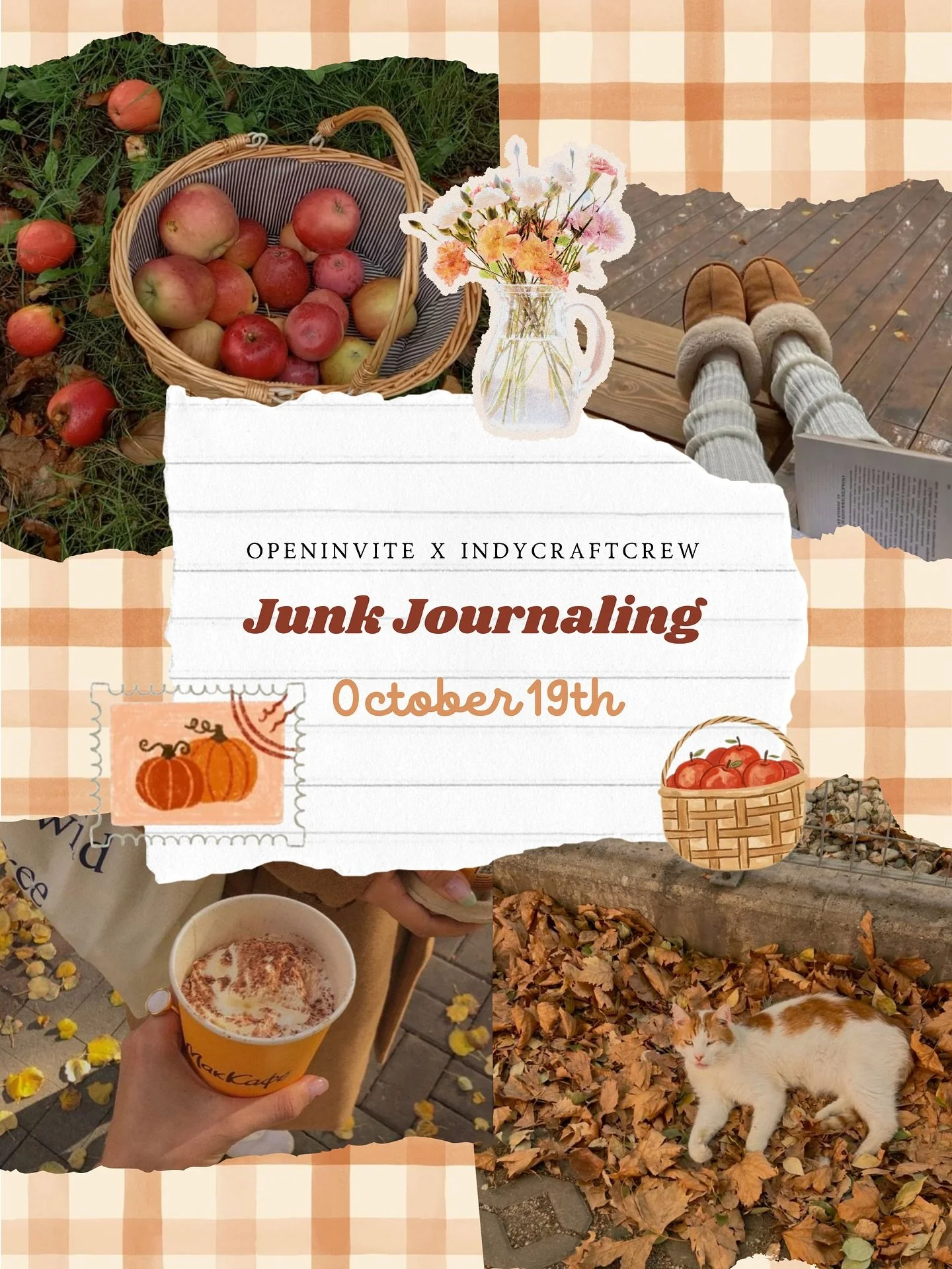 📅 SAVE THE DATE

Join us for a cozy fall-themed postcard collage &amp; junk journaling session on Sunday, October 19th 🍂✂️

🎀 Host: @indycraftcrew @ummesjournal 
📍 Location: @saltandashmarket 
🪩 Partners: @openinviteindy @hanibearshop 

Tickets 