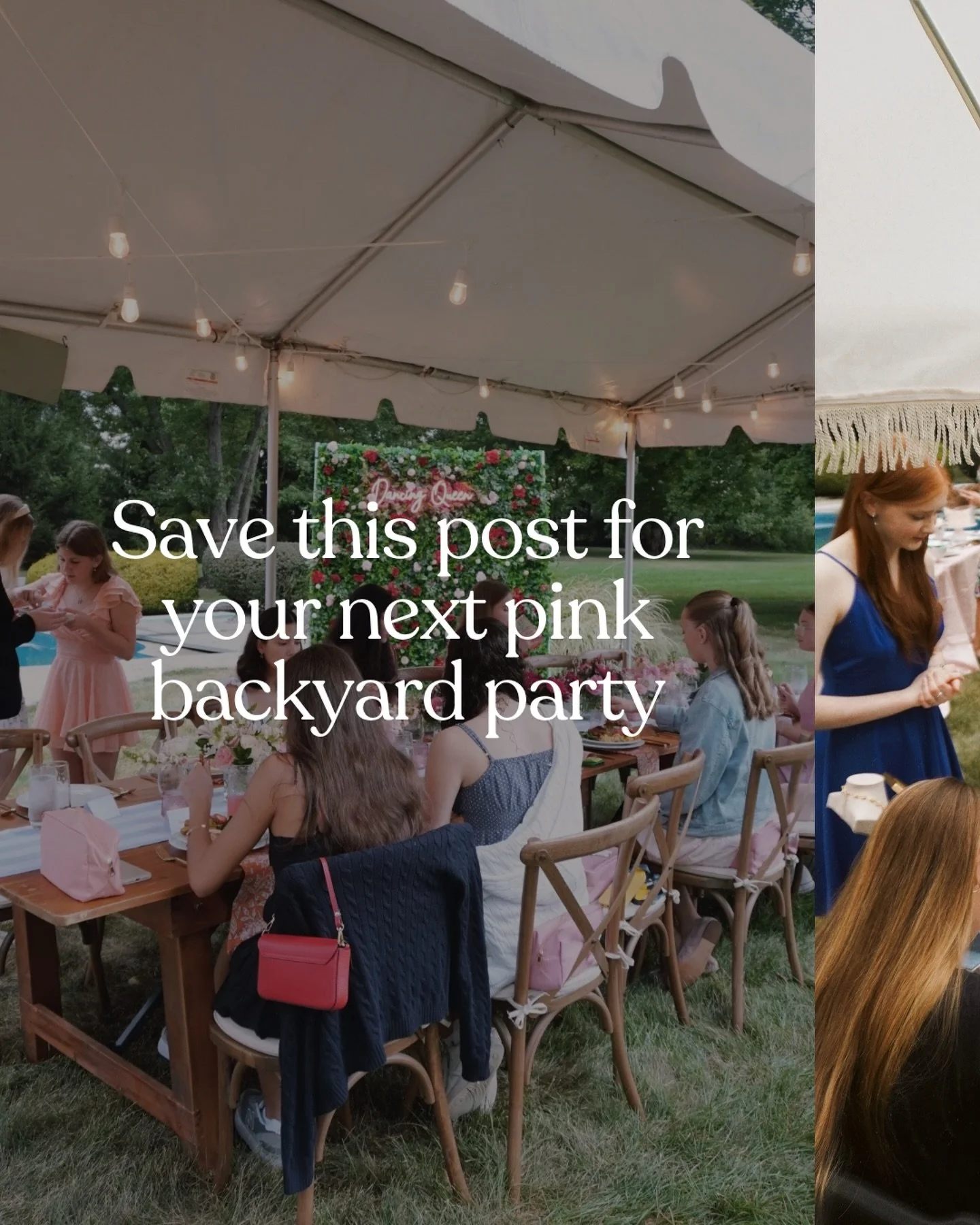 Backyard party of my dreams ✨ 

There&rsquo;s something extra special about hosting in your own space, it feels so welcoming and intimate!! If you&rsquo;ve been thinking about doing it, this is your sign that you can! 💕 

Huge thanks to @acepartyand