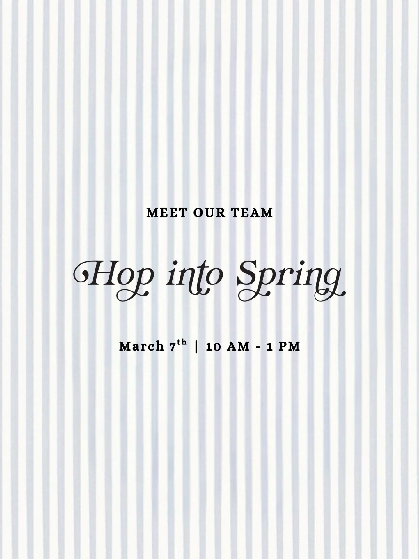 We&rsquo;re just days away from our HOP INTO SPRING event (Saturday March 7th). Our vendor lineup is stacked!! 

🎟️ This is a ticketed event for all ages. While general tickets are sold out, you can still purchase a regular ticket (without a photo t